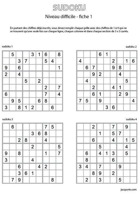 des milliards de sudoku|grille de sudoku difficile.